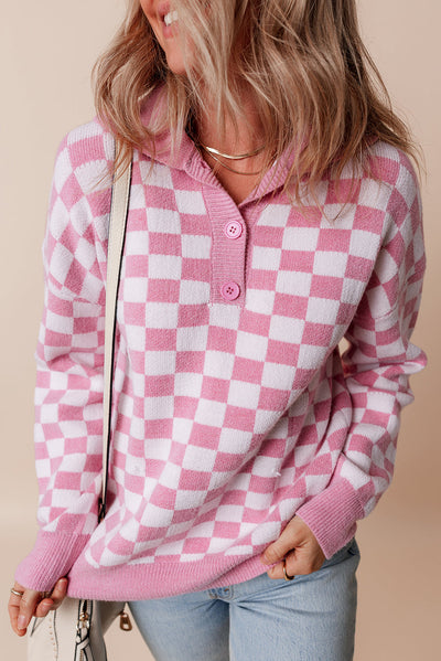 Elaina Checkered Sweater-0