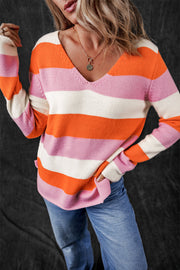 Laylani Stripe Casual Sweater-0