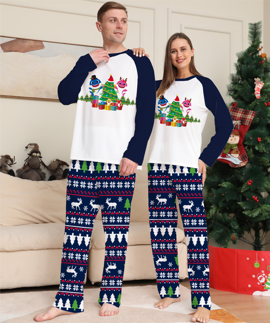 Family Plaid Cotton Pajamas Cozy Matching Homewear Set
