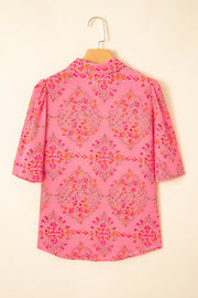 Josephine Floral Wide Short Sleeve Loose Top-4