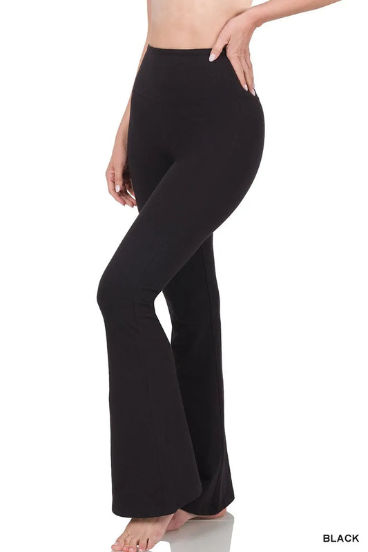Wide Waistband Yoga Flare Pants – Stretchy and Stylish Activewear