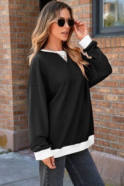 Sophie Ribbed Patchwork Baggy Sweatshirt-2