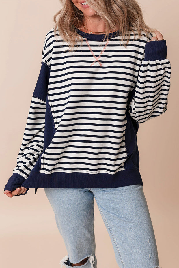 Sage Exposed Seam Loose Fit Sweatshirt-4