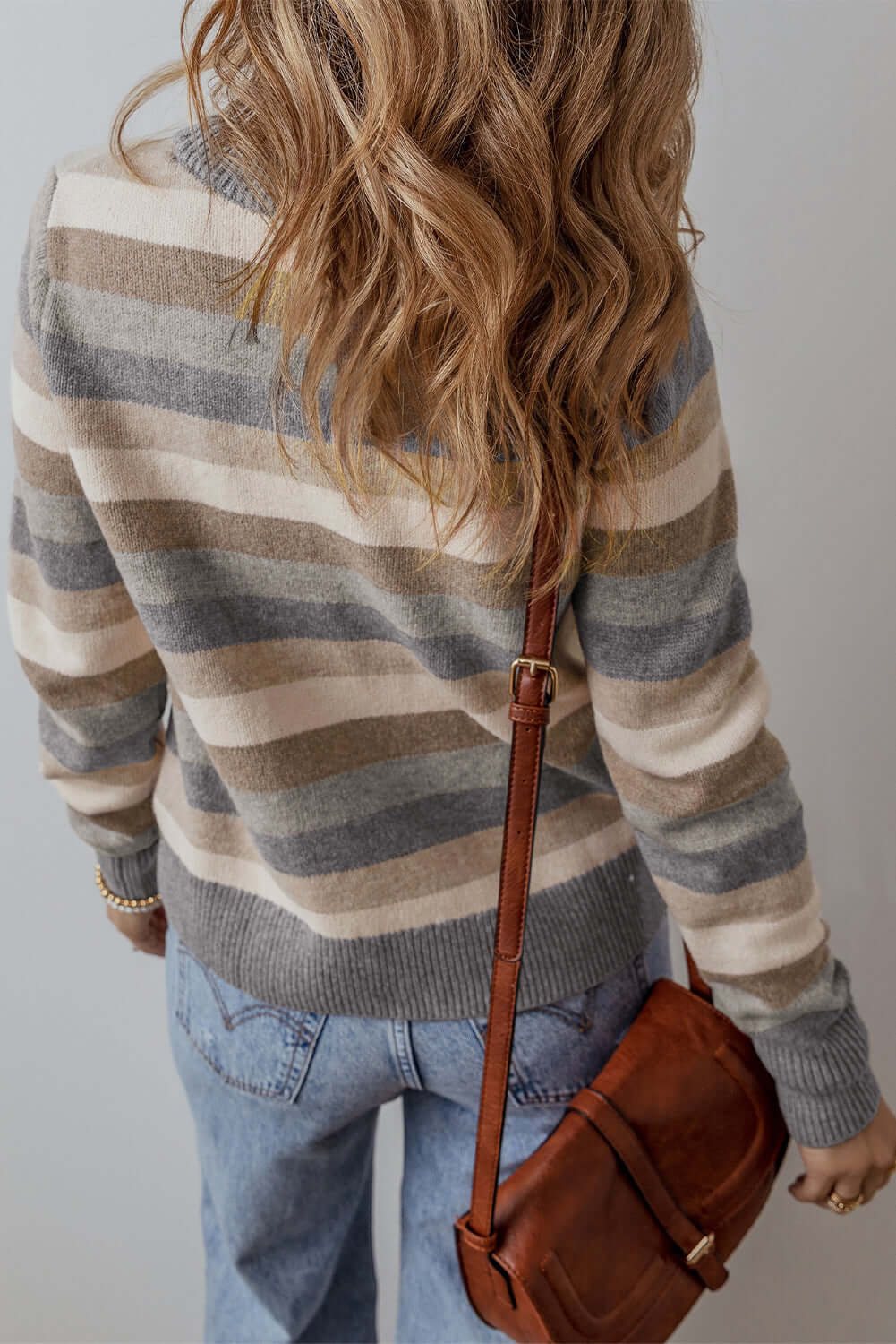 Stripe Ribbed Sweater - Colorful Cozy Style