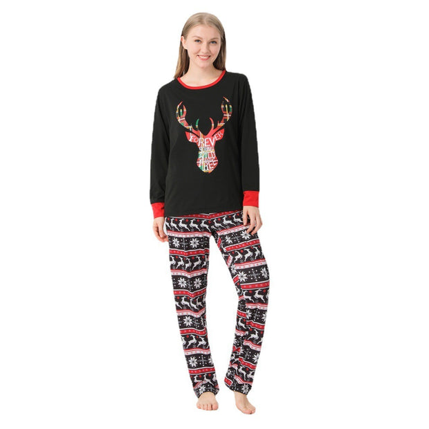 Long-sleeved Cross-border Family Set Christmas Pajamas